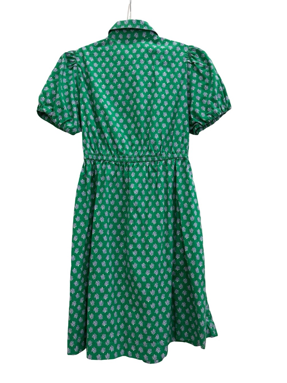 J. Crew Green Floral Tie-Waist Mini Dress - Picture 3 of 8
